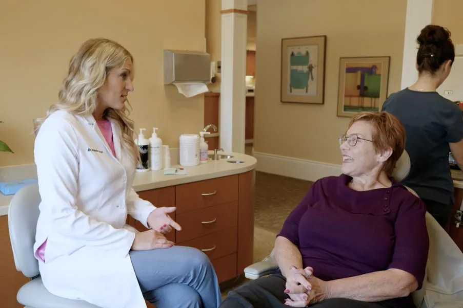 A Grandville Dental clinician discussing treatment options with a patient